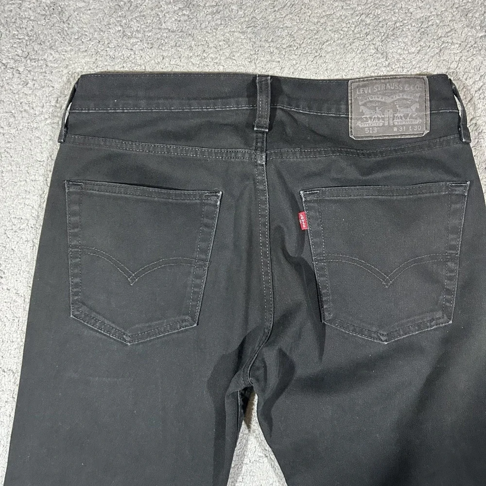 Levi's Men's 513 Slim Straight Fit Jeans Black 31W x 30L #3305